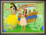 Hula Girls in Paradise Island, Hawaii Prints by Noriko Sakura