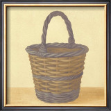 Blue and Brown Basket Print by Mar Alonso