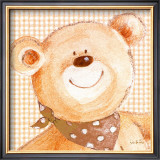Spotty Scarf Ted Posters by Liv & Flo 