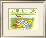 Lakeside Picnic Print by Lorraine Cook