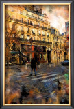 St. Germain Cross Walk, Paris, France Framed Giclee Print by Nicolas Hugo