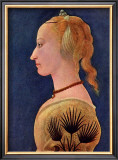 Portrait einer Dame in Gelb Prints by Alesso Baldovinetti