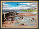 Low Flying over Lossiemouth West Beach Posters by Elise Ferguson