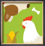 Farm Group: Hen and Dog Prints by Yuko Lau