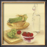 Cutting Board with Asparagus and Tomatoes Prints by David Col