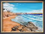Rocks and Waves, Elie Poster by Elise Ferguson