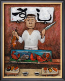 Sushi-Man Framed Giclee Print by John Howard