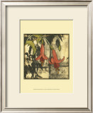 Mini Fuchsia and Silhouette IV Print by Jennifer Goldberger