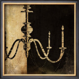 Black and White Chandelier I Poster by Jennifer Pugh