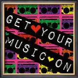 Get Your Music On Poster by Louise Carey
