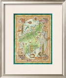 Map of Oahu, Hawaii Print by Dave Stevenson