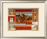 Vintage Russian Easter Post Card Framed Giclee Print