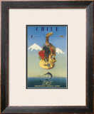 Chile by SAS, Scandinavian Airline System, c.1951 Framed Giclee Print by De Ambrogio 