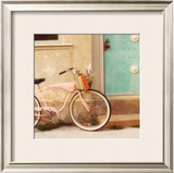 Vintage Pink Bike Prints by Mandy Lynne