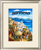 Santorini Island, Greece Framed Giclee Print by Caroline Haliday