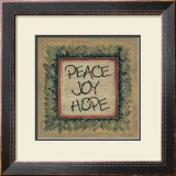 Peace Joy Hope Print by Karen Tribett