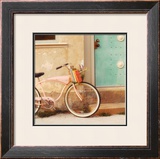 Vintage Pink Bike Posters by Mandy Lynne