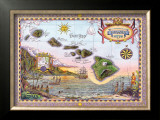 Map of Old Hawaii Print by Steve Strickland
