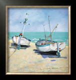Two Moored Boats Posters by Jane Hewlett