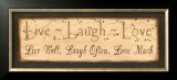 Live, Laugh, Love Poster by Kim Klassen