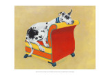 Great Dane on Orange Poster by Carol Dillon