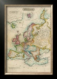 Europe, c.1820 Framed Giclee Print by John Melish