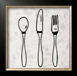 Knife, Fork and Spoon Posters by Allan Stevens