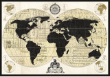 Vintage World Map Kunst von Devon Ross