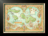 Maui Discovered, Map of Maui Posters by Dave Stevenson