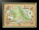 Map of Oahu, Hawaii Art by Dave Stevenson