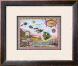 Map of Old Hawaii Framed Giclee Print by Steve Strickland