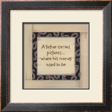 A Father Carries Poster by Karen Tribett