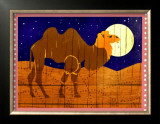 Woodblock Camel Posters by Benjamin Bay