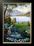 Lago di Como Framed Giclee Print by Elio Ximenes