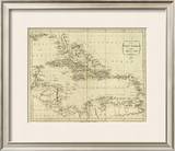 Map of the West Indies, c.1796 Framed Giclee Print by John Reid