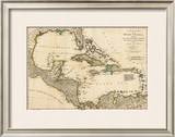 Complete Map of the West Indies, c.1776 Framed Giclee Print by Robert Sayer