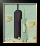 Wine and Grapes Poster by Nicola Evans