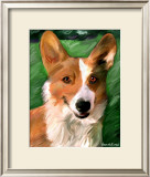 Corgie on the Lawn Art by Robert Mcclintock