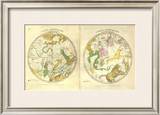 Circumpolar Map for each Month of the Year, c.1835 Framed Giclee Print by Elijah H. Burritt