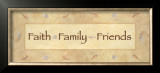 Faith, Family, Friends Shell Prints by Bell 