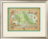 Map of Oahu, Hawaii Prints by Dave Stevenson