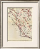 California: San Benito, Fresno, Monterey, San Luis Obispo, Kings, Kern, and Santa Barbara, c.1896 Framed Giclee Print by George W. Blum