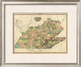 Kentucky, Tennessee and Part of Illinois, c.1823 Framed Giclee Print by Henry S. Tanner