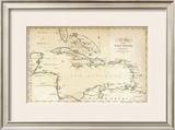 Map of the West Indies, c.1794 Framed Giclee Print by Jedidiah Morse
