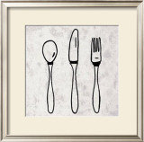 Knife, Fork and Spoon Poster by Allan Stevens