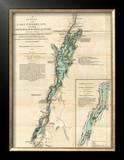 Survey of Lake Champlain, including Lake George, Crown Point and St. John, c.1776 Framed Giclee Print by Robert Sayer