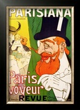 Parisiana, Paris Voyeur Framed Giclee Print by J. Saunier