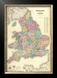 England and Wales, c.1856 Framed Giclee Print by G. W. Colton