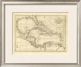 Chart of the West Indies, c.1811 Framed Giclee Print by Mathew Carey