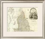 England and Wales (Northern section), c.1790 Framed Giclee Print by John Rocque